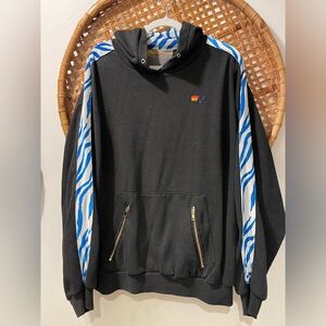 Aviator Nation Blue Tiger Stripe Hoodie